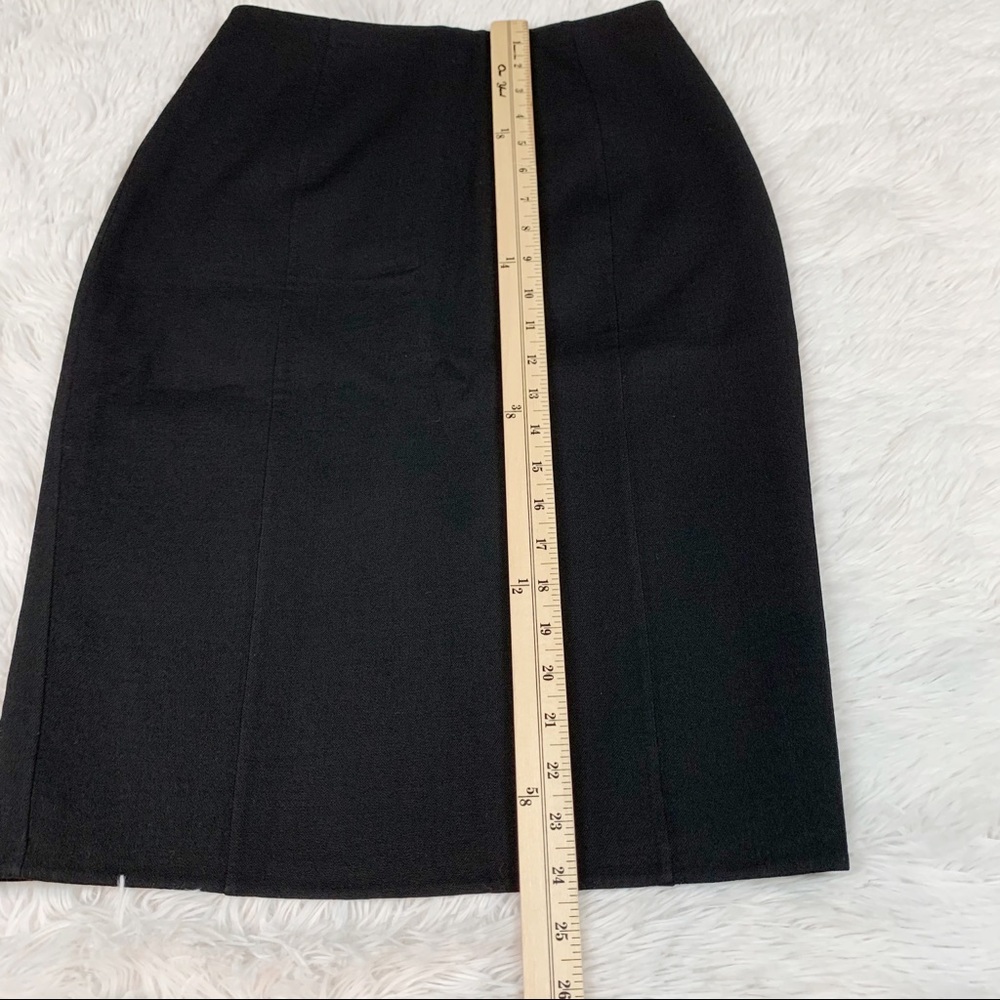 GF Ferre Black Polyester Pencil Cut Knee Length Women Skirt